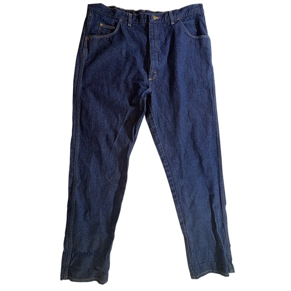 Wrangler Other - Wrangler Rugged Wear Jeans‎ Mens 40x34 Dark Wash Straight Leg Cotton Made in USA